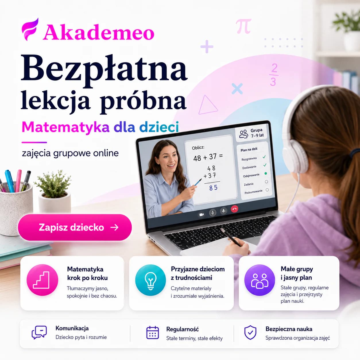 bezpłatna lekcja próbna z matematyki