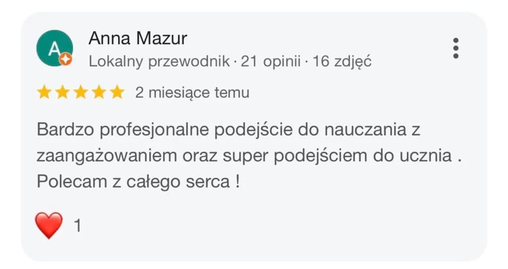 Opinia rodzica ucznia Akademeo 4