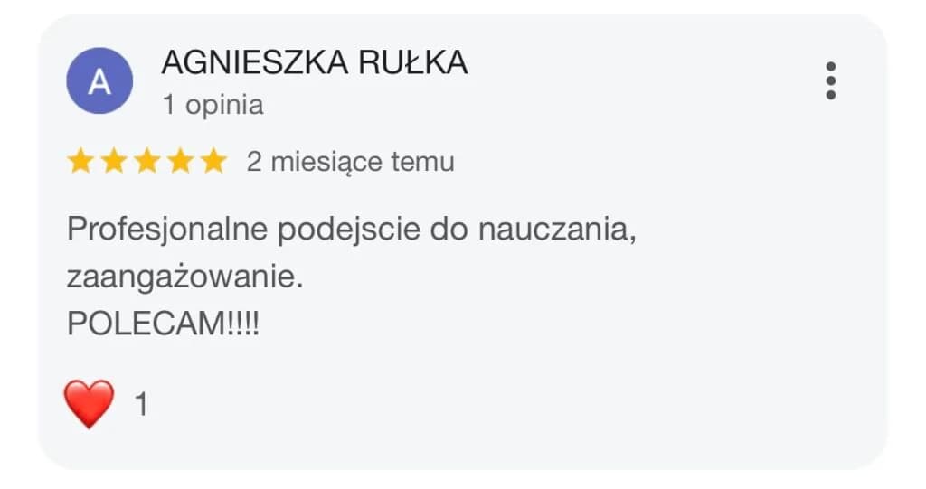 Opinia rodzica ucznia Akademeo 3