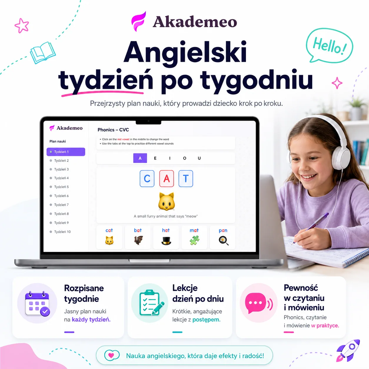 Platforma edukacyjna dla dzieci Akademeo - nauka online bez chaosu
