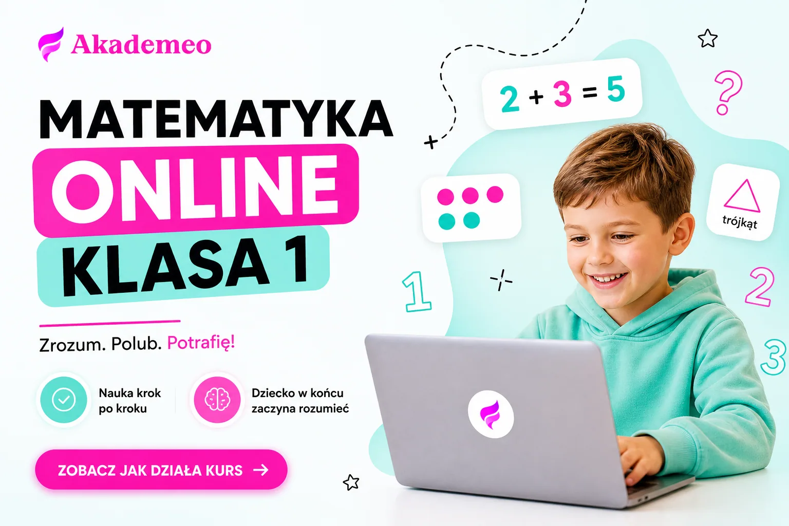 Matematyka klasa 1 online - kurs Akademeo