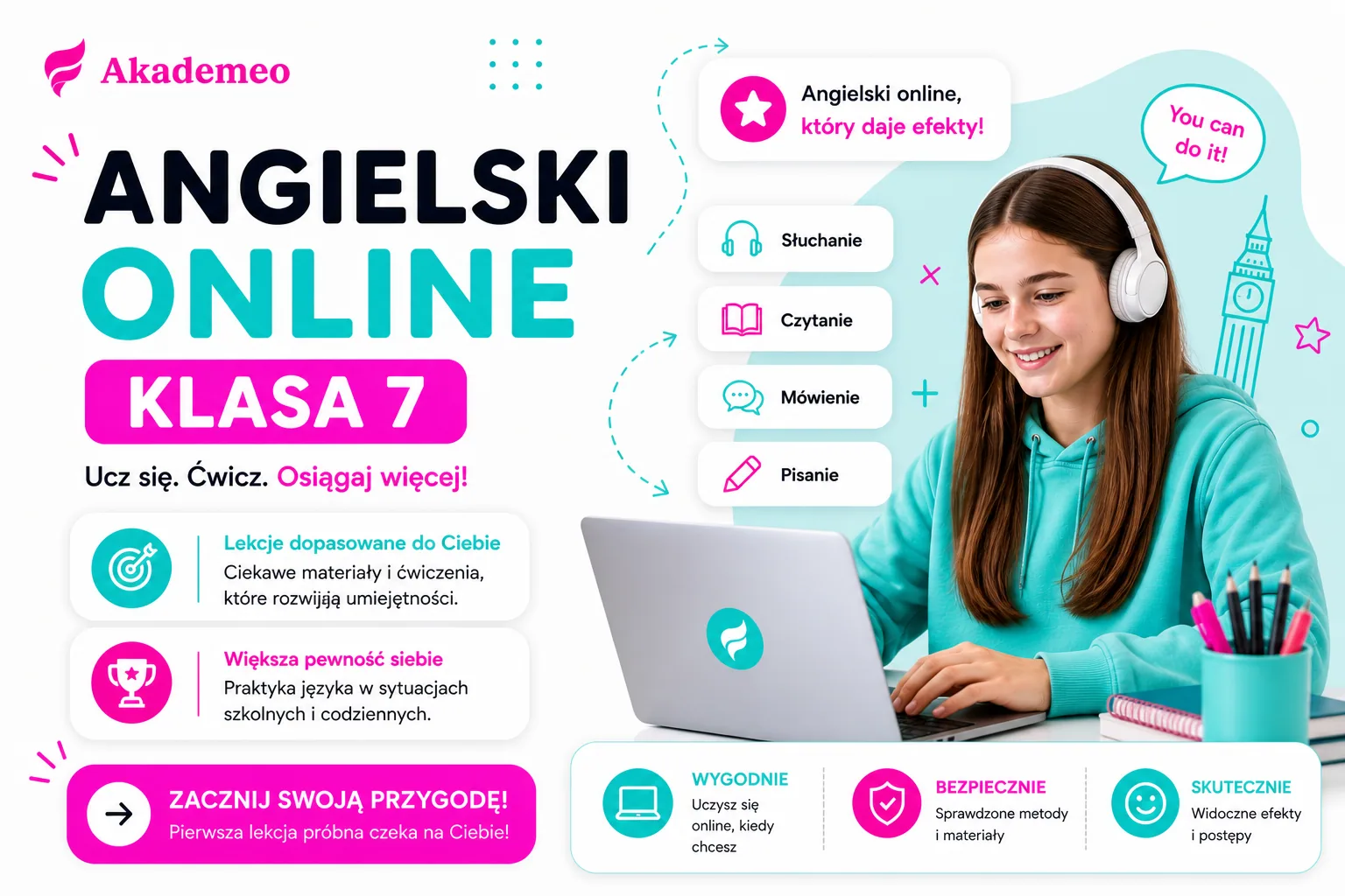 Angielski klasa 5 online – kurs Akademeo