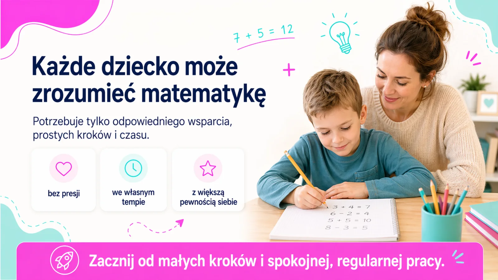 dziecko nie rozumie matematyki - nauka matematyki w domu z pomocą rodzica